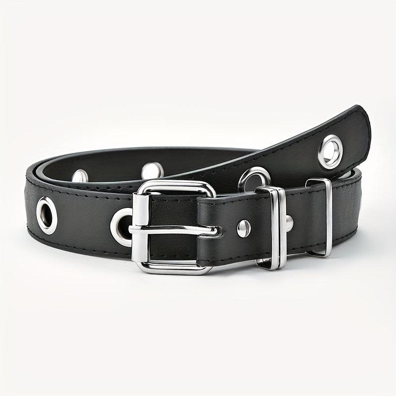 PU Leather Metal Buckle Belt Punk Hip Hop Chain Belt