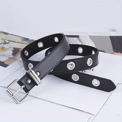 PU Leather Metal Buckle Belt Punk Hip Hop Chain Belt