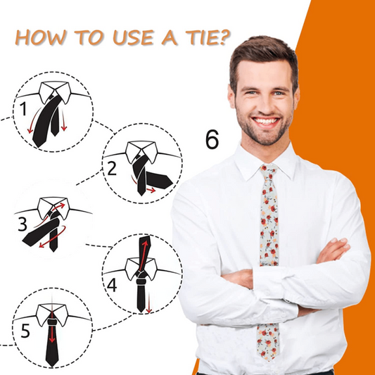 Men's Floral Neck Tie Wedding Groomsmen