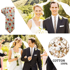 Men's Floral Neck Tie Wedding Groomsmen