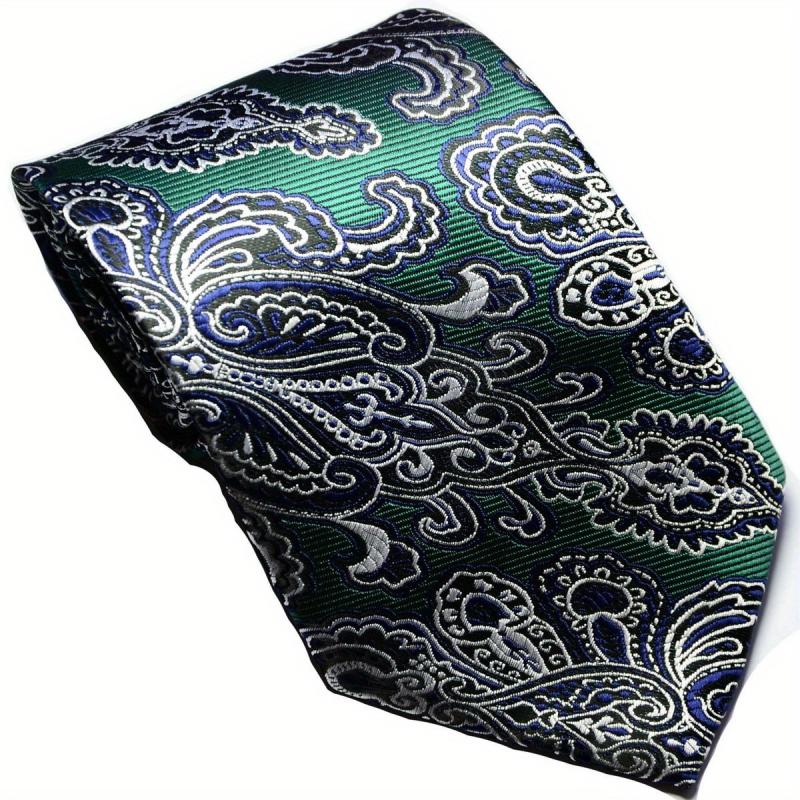 Men's Plaid Floral Pattern Neckties Wedding Party Business Outfit
