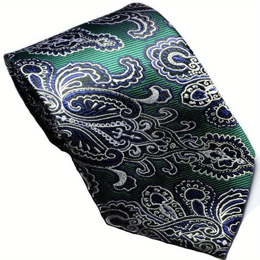 Men's Plaid Floral Pattern Neckties Wedding Party Business Outfit