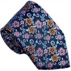 Men's Plaid Floral Pattern Neckties Wedding Party Business Outfit
