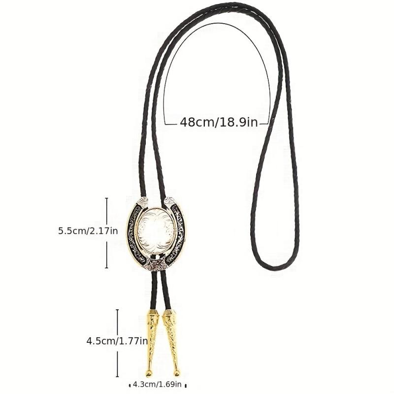 Golden Initial Letter X Bolo Tie Western Cowboy Men's Necktie