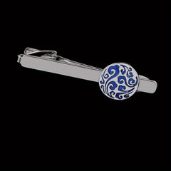 Maple Leaf Striped Square Round Tie Clip Wedding Business Necktie Accessories