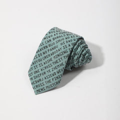 1PC Men's English Letter Fun Cotton Tie