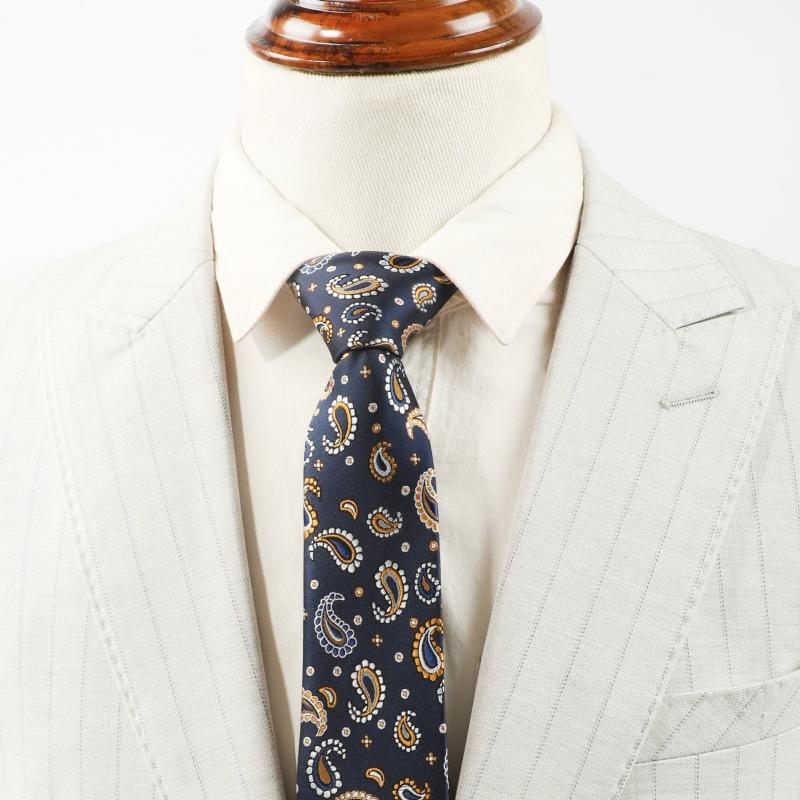 Men's Retro Flowers Pattern Necktie