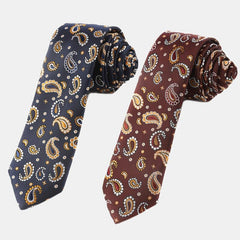 Men's Retro Flowers Pattern Necktie