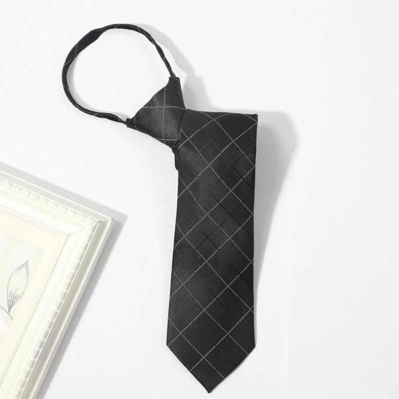 Men's Lazy Zipper Easy Pull Business Tie