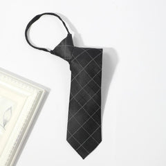 Men's Lazy Zipper Easy Pull Business Tie