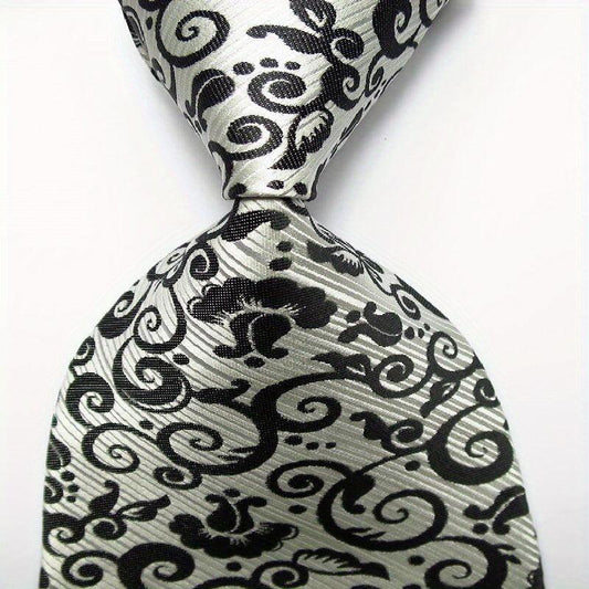 Paisley Tie Men's 8 Necktie Set Golden Beige Jacquard Woven Men's Tie Necktie