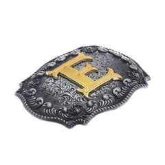 Western Denim Letter E Belt Buckle With Cloud Edging