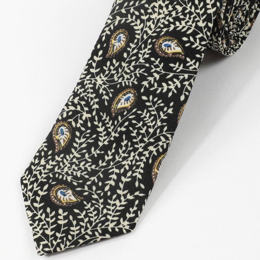 Business Style Feather Cashew Pattern Tie For Men