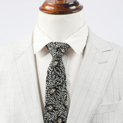 Business Style Feather Cashew Pattern Tie For Men