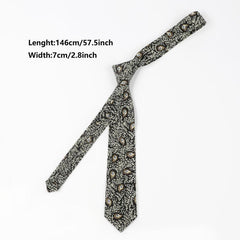 Business Style Feather Cashew Pattern Tie For Men