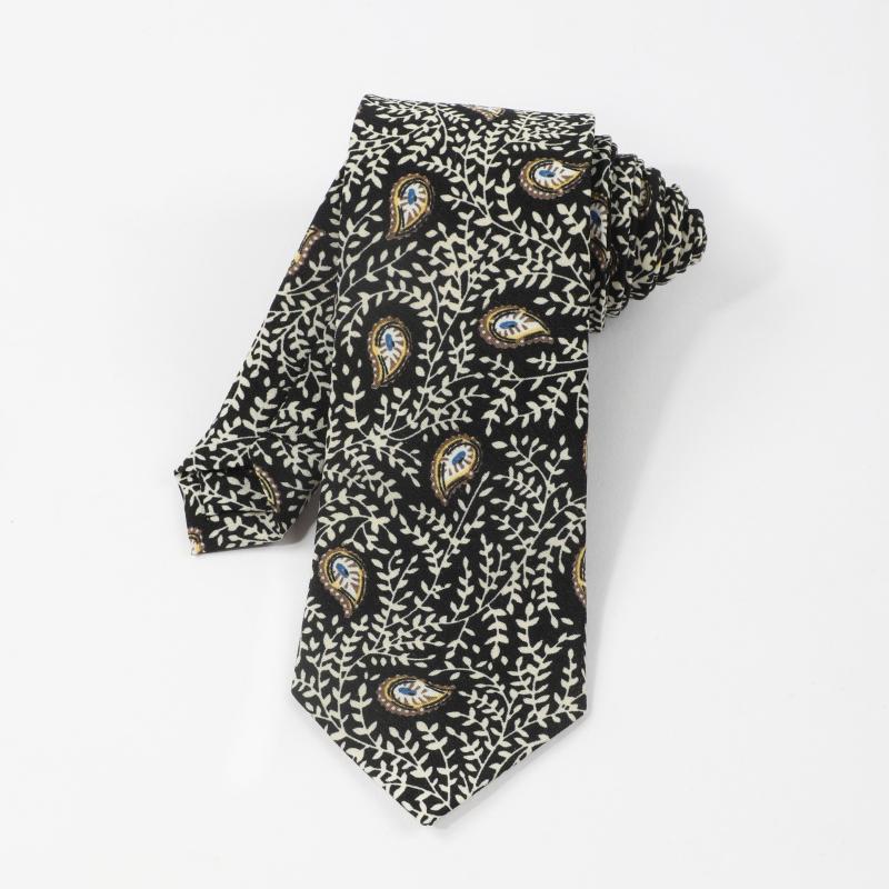Business Style Feather Cashew Pattern Tie For Men