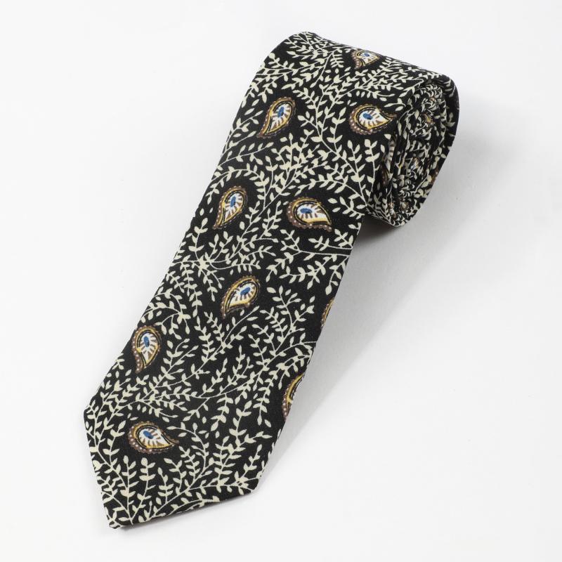 Business Style Feather Cashew Pattern Tie For Men