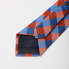 Men's Plaid College Style Drawstring Tie