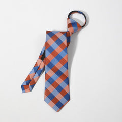Men's Plaid College Style Drawstring Tie