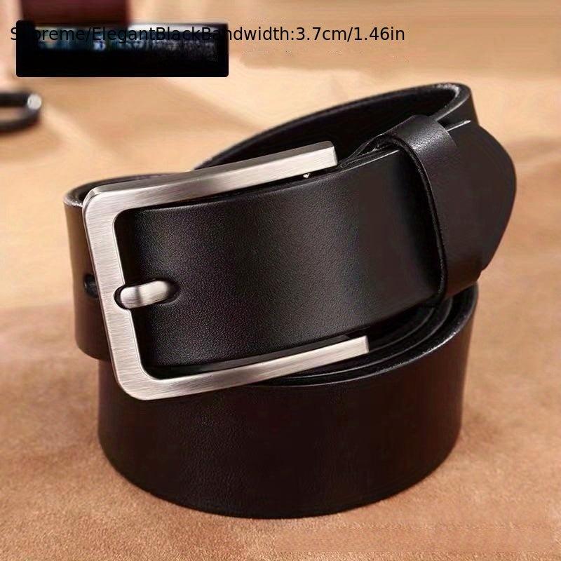 Pin Buckle Leather Belt Vintage Casual Middle aged Youth Leather Belt For Men