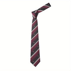 Men's Dark Red Tie Bow Tie College Style Print Party Tie