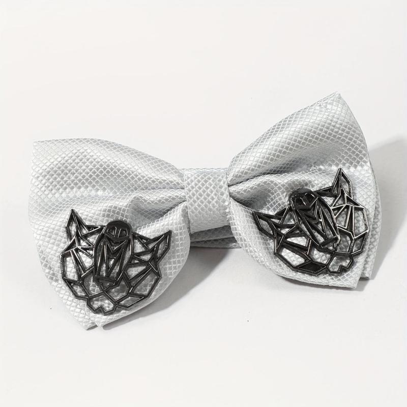 Men's Hollow Bat Bow Tie Collar Accessory Hip Hop Punk Bow Tie Charm