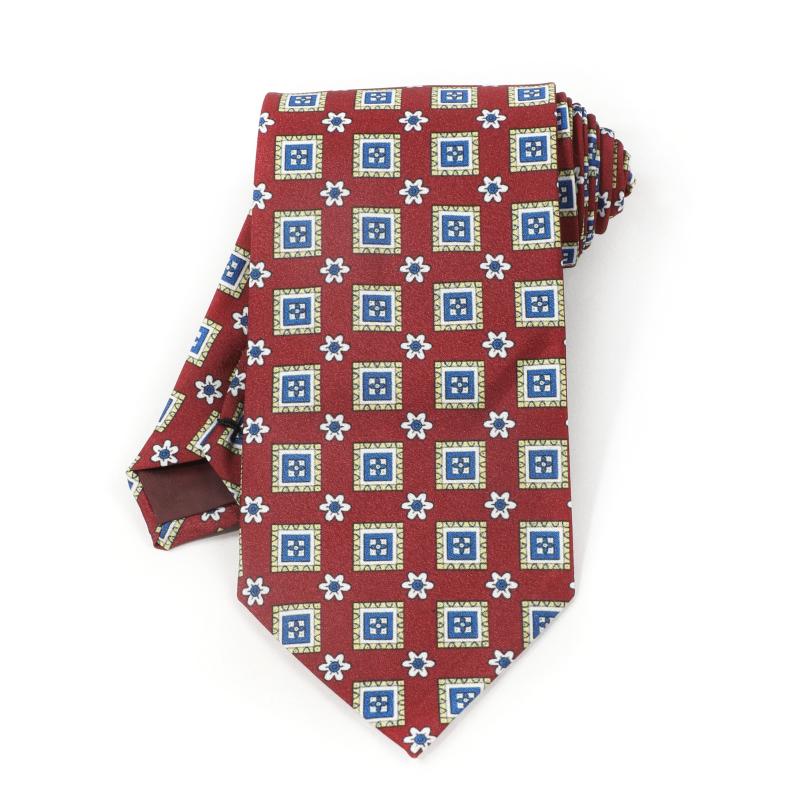 Men's Geometric Pattern Formal Tie for Wedding Groom