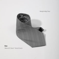 Men's Striped Jacquard Necktie Business Wedding Party Gift