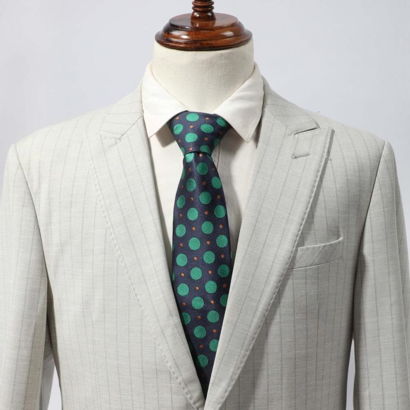 Men's Navy Polka Dot Necktie Business Wedding Party Great Gift