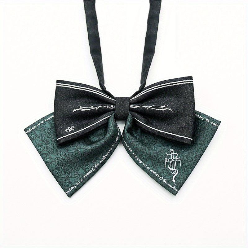 Retro Pattern Men's Bow Tie Green Matching Print Clothing Accessories