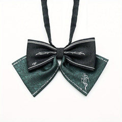 Retro Pattern Men's Bow Tie Green Matching Print Clothing Accessories