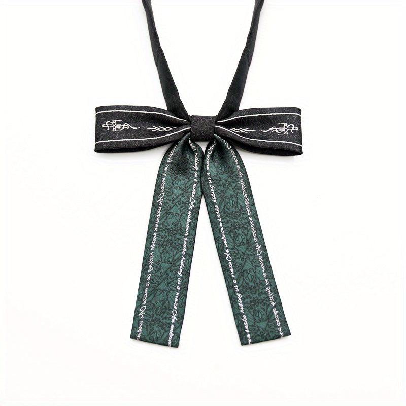 Retro Pattern Men's Bow Tie Green Matching Print Clothing Accessories