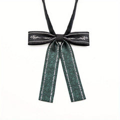Retro Pattern Men's Bow Tie Green Matching Print Clothing Accessories