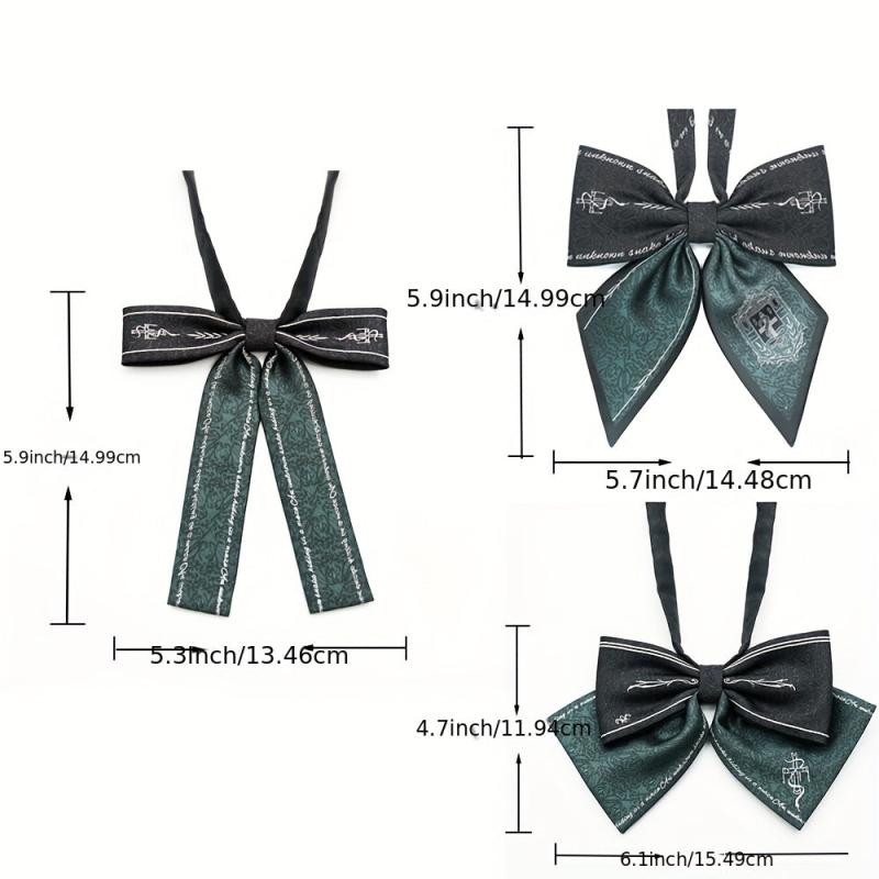 Retro Pattern Men's Bow Tie Green Matching Print Clothing Accessories
