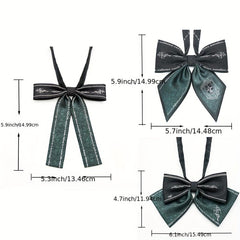 Retro Pattern Men's Bow Tie Green Matching Print Clothing Accessories