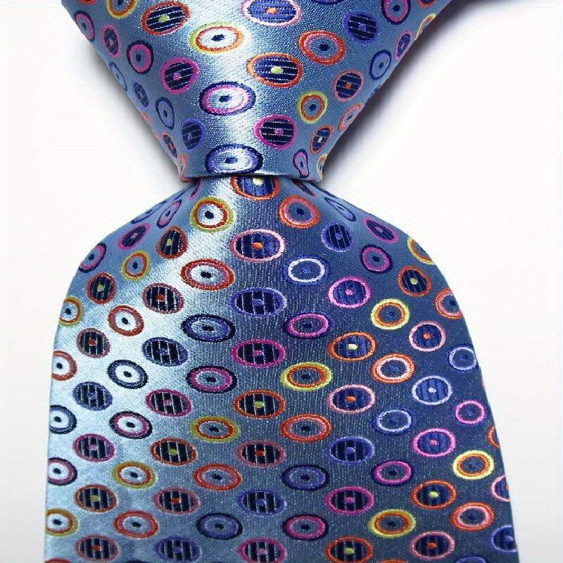 Men's Classic Printed Dot Tie Red Green Business Wedding Party Tie