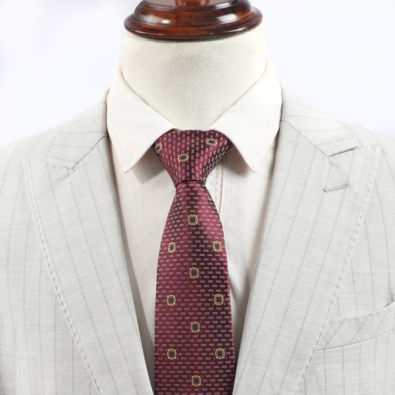 Men's Striped Flower Retro Necktie