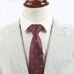 Men's Striped Flower Retro Necktie