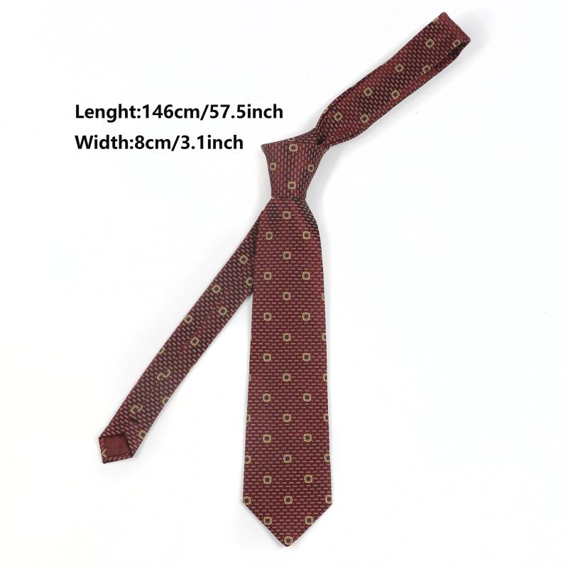 Men's Striped Flower Retro Necktie