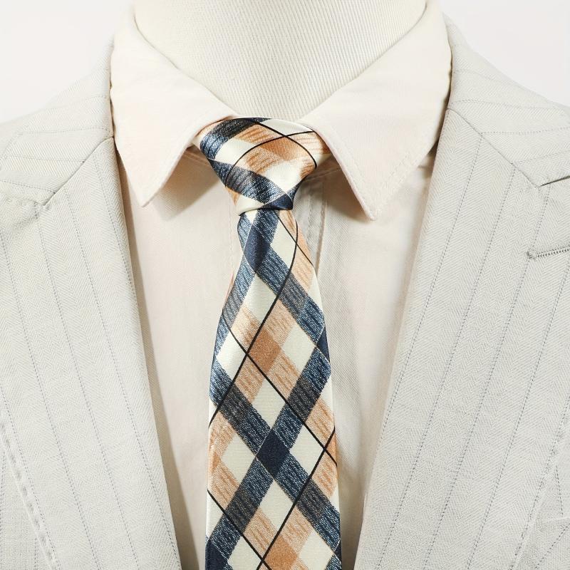 Men's Plaid Necktie for Business - Husband Boyfriend's Birthday