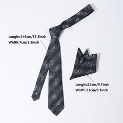 Cashew Stripe Ethnic Style Tie Pocket Square Set