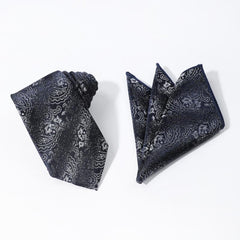 Cashew Stripe Ethnic Style Tie Pocket Square Set