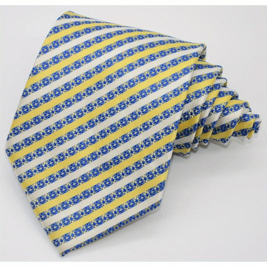 Men's Striped Floral Jacquard Necktie Business Wedding Party Necktie Gift