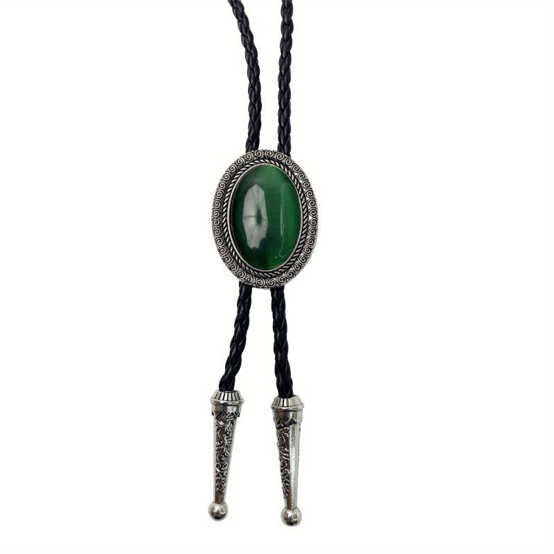Men's Green Gem Tie Adjustable Neckties Clothing Accessories