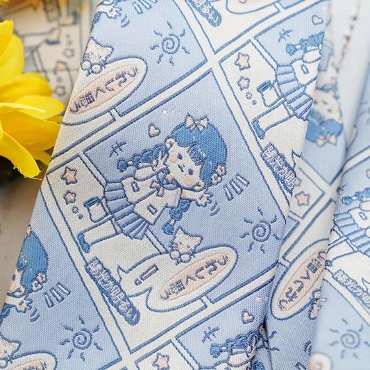 1200 Needles Knitted Japanese Cartoon Characters Tie