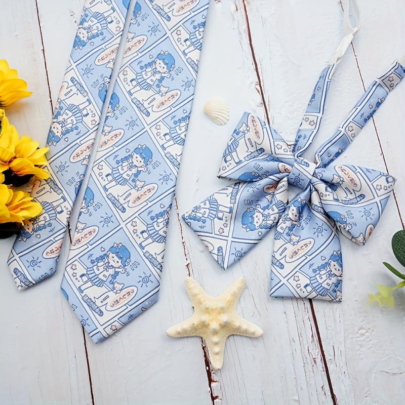 1200 Needles Knitted Japanese Cartoon Characters Tie