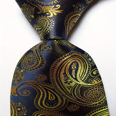 Polyester Paisley Tie Floral Necktie Wedding Business Outfit Men 3 54in Wide