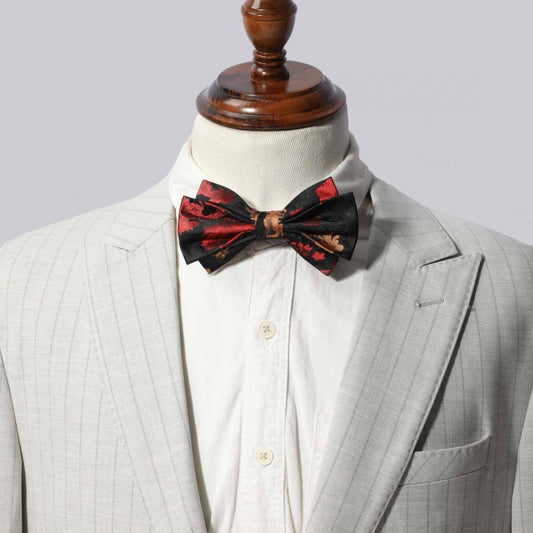 Men's Striped Floral Jacquard Necktie for Wedding Party Gift