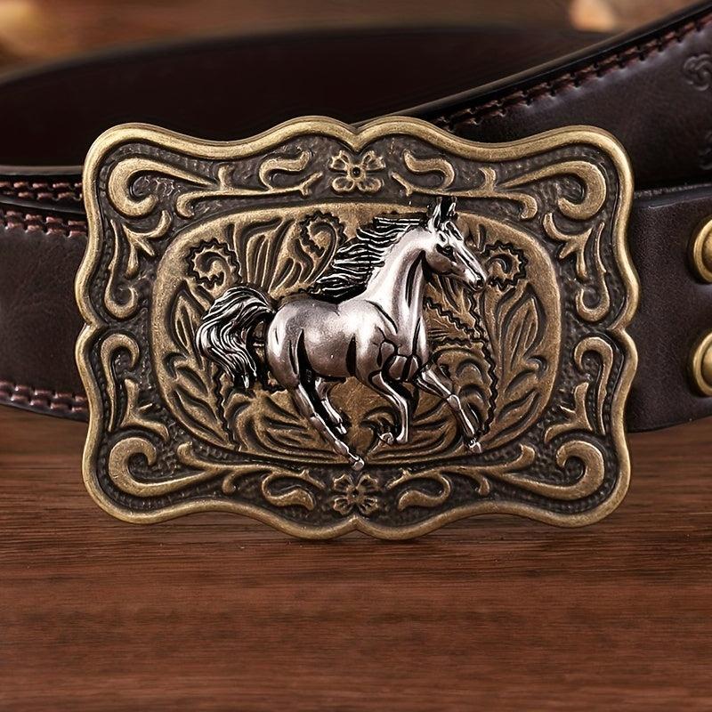 Men's Retro Horse Buckle Belt Casual Business Belts