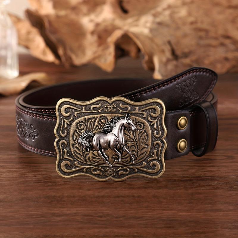 Men's Retro Horse Buckle Belt Casual Business Belts